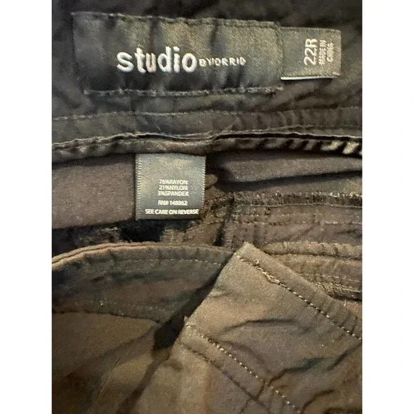 Torrid Trouser Straight Deluxe Stretch Mid Rise Pant Women's Plus Size 22 Black - Picture 4 of 9